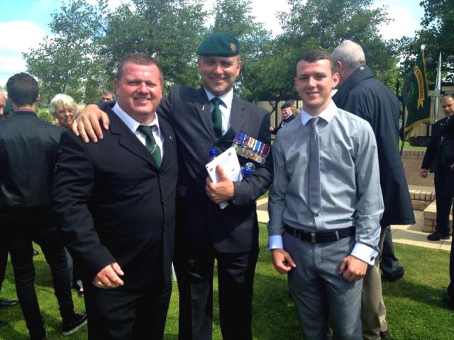 Mark Heard and his son Sam with Geoff Murray