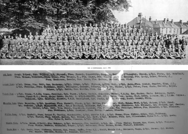 No 6 Cdo Panorama July 1943 with all the names