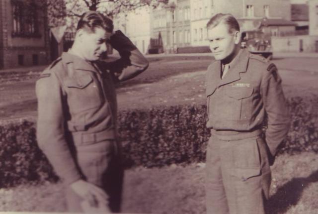 Capt. P.C Beckett and Lt.Col. RWP Dawson, DSO., Dec.1945