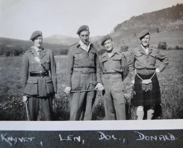 Capt. Edward Knivet Carr, Capt. Len Coulson, 'Doc' Kennedy, and Capt. Donald Gilchrist