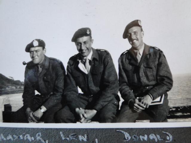 Lt. Alastair Thorburn; Capt. Len Coulson, Capt.Donald Gilchrist, 1943, Falmouth