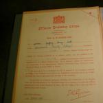 College Officer Training Corps certificate for Gordon Webb