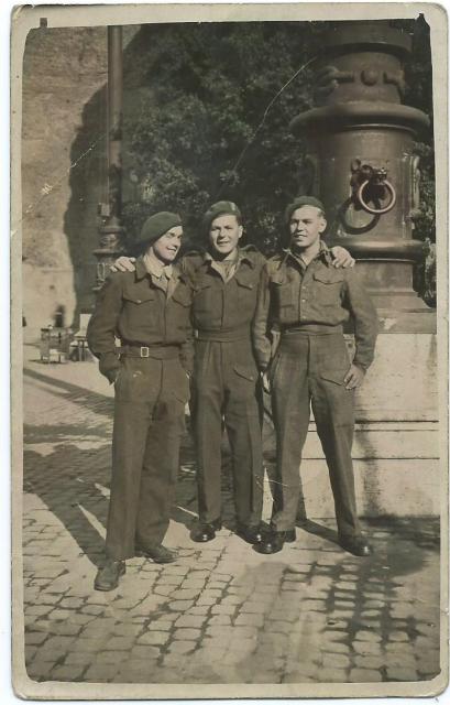 James Murray 2 Bde Signals (centre) and others in Rome