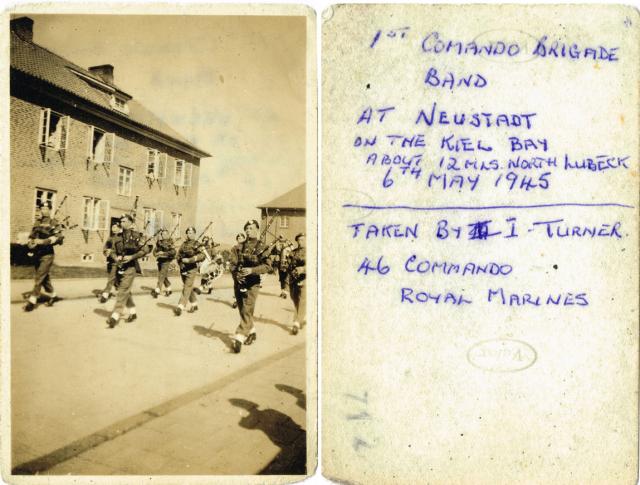 Pipes and Drums band at Neudstadt 6th May'45