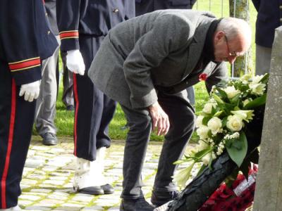 Wreath being laid on behalf of the CVA at Vlissingen 2013