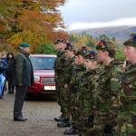 Joe Murtagh inspects the Cadets