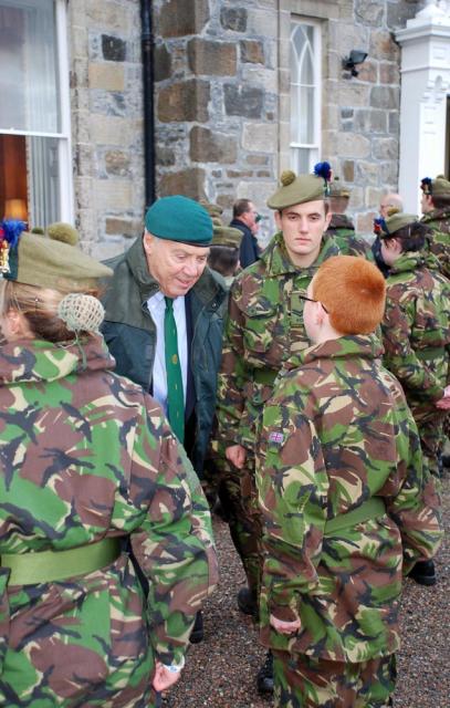 Joe speaks to one of the Cadets