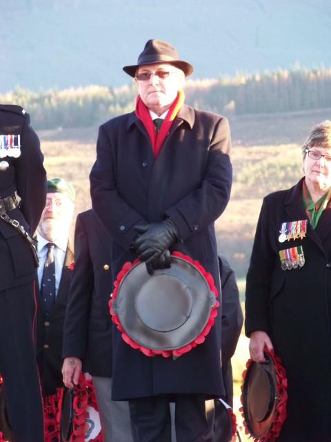 Waiting to place their wreaths at The Commando Memorial.