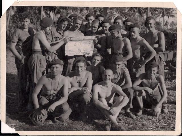 Group from 'B' troop on St Martin's Island prior to Alethangyaw.  March 1944