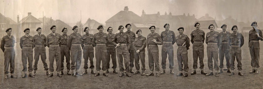 No 6 Commando officers and CSM George Phillips