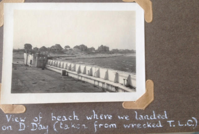 View of D Day beach from wreck of a Tank Landing Craft