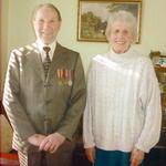 Robert Fowler (No 11 Cdo) & wife Bessie on Falkirk veterns day