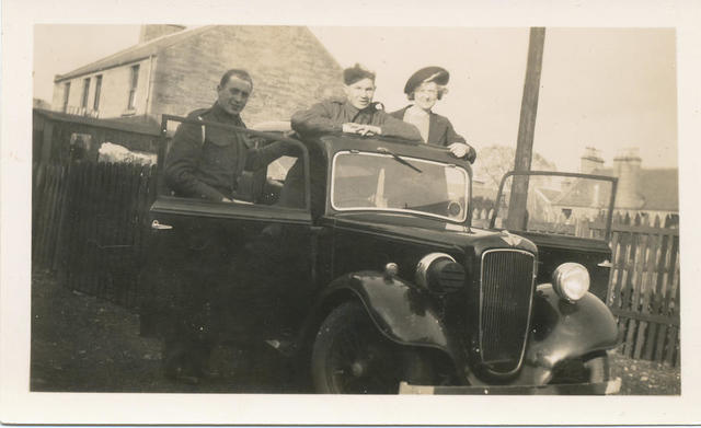 Robert Fowler (centre) and unknown at Arran