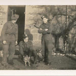 Robert Fowler (right) and Bill Pryde (kneeling) at Arran