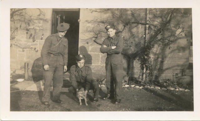 Robert Fowler (right) and Bill Pryde (kneeling) at Arran