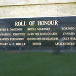 Sgt Davidson's name added to the post 1945 names on the Inverness memorial