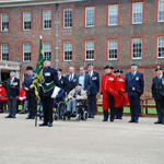 Commandos alongside Military Medal winners on parade