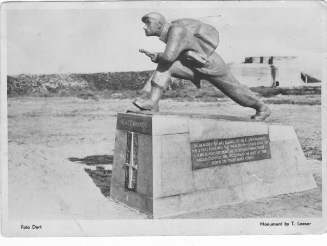 Plaque at Flushing dedicated to the Fallen from No.4 Commando