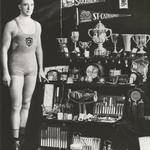 Stan Bissell with his trophy collection