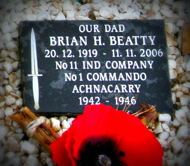 Brian H Beatty 11 Ind. Coy. and No 1 Cdo