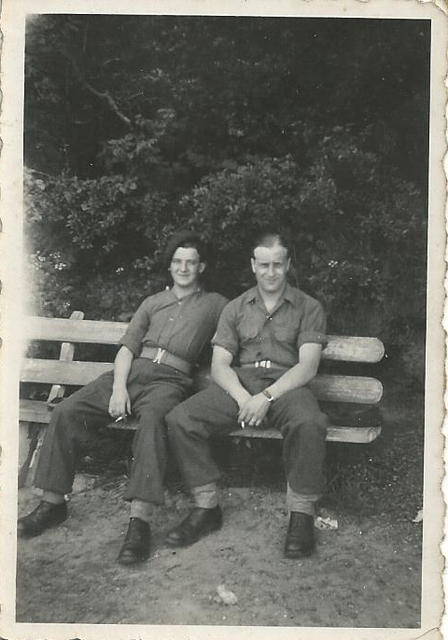 River Bank Neustadt after the War. Jimmy Norton on right