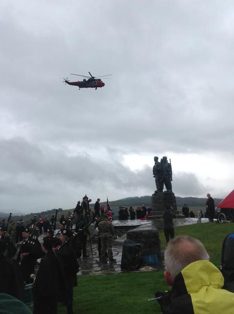 Flypast over the memorial