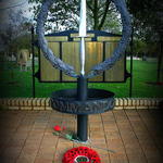 Alrewas memorial & CVA wreath Remembrance day 2014