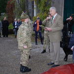 Brigadier Thomas presenting the award to the winning cadet