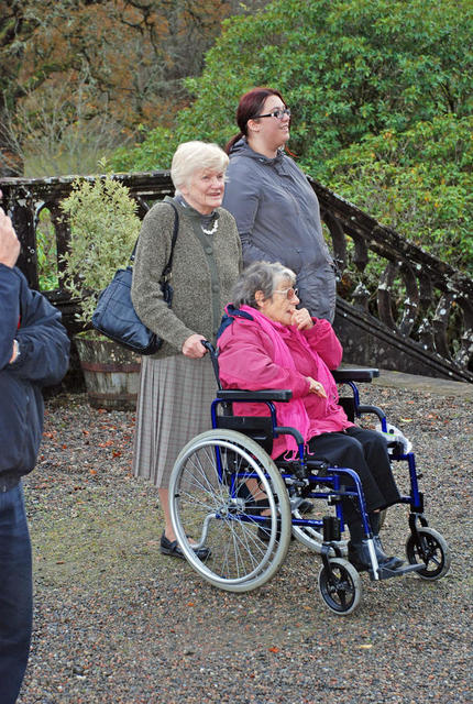 Pam Scott with Dorothea Thomas at Achnacarry