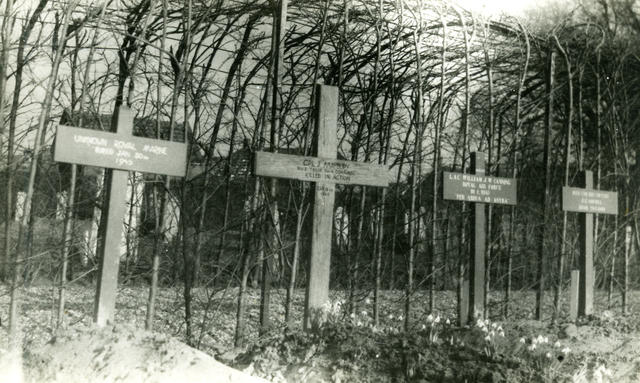 Original graves of Cpl Maybury and LAC Canning