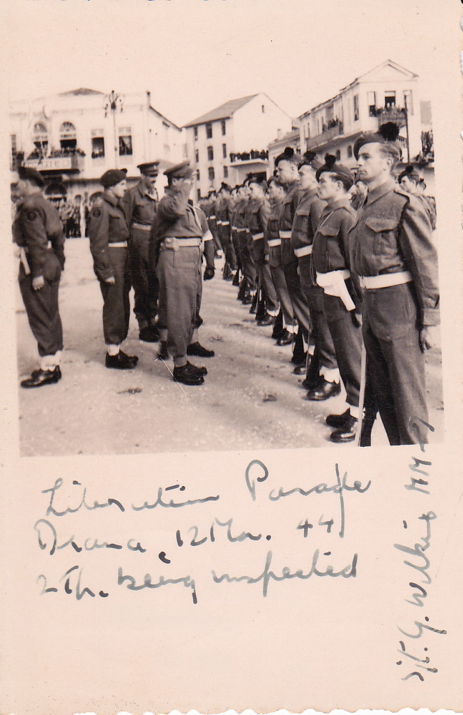 Sgt Wilkins MM and others from No 9 Cdo 2 troop at  Drama November 1944