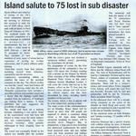 Alderney Press cutting re loss of HMS Affray