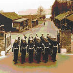 Main gate at the Infantry Training Centre, Royal Marines, circa 1950s