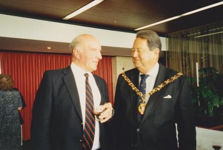 Bing Crosbie with the Lord Mayor of Perth