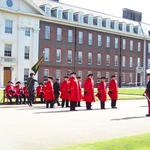 The CVA Standard is carried on to the parade.