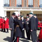 The Reviewing Officer asks Brigadier Thomas what Commando he served in.