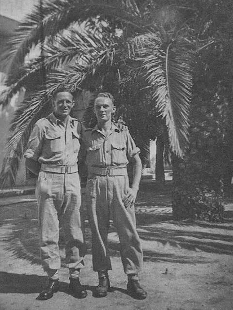 Frank ? & Unknown from No.2 Cdo. at Alameda Gardens, Gibraltar 1943