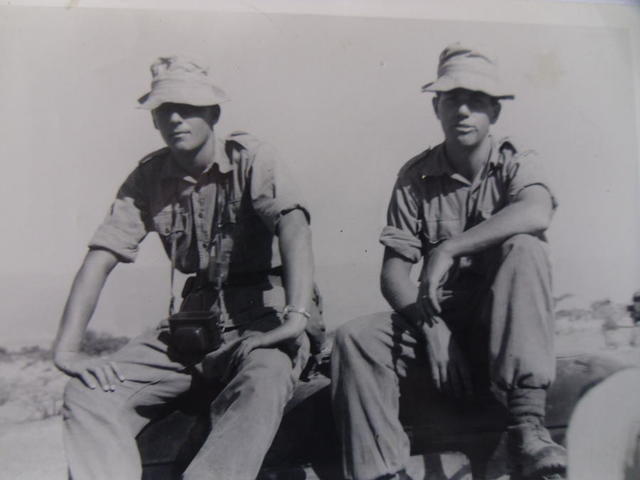 Alex McFarlane and 'Jerry' Lewis, 45 Cdo. convoy to Dhala Aden 1962