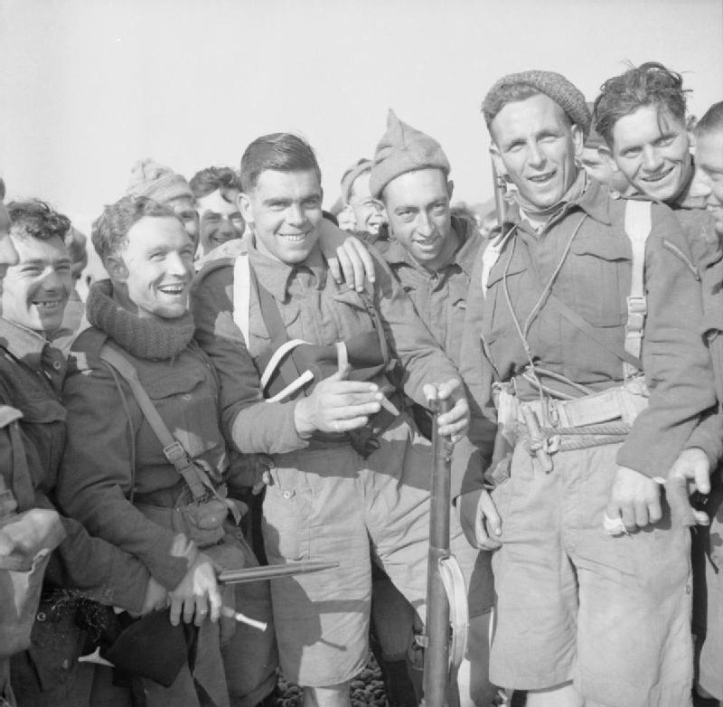 Roy Halfpenny, Harry Pitman, and No.1 Cdo. comrades