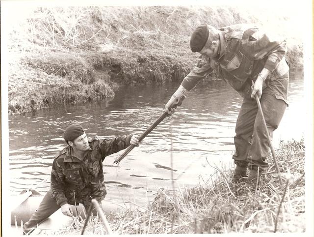 SSgt Paul Sims and Spr Mick Beardshaw of 299 Troop on Ex Black Knight at Altcar