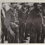 Tpr. Victor Adderton MM (No.3 Cdo) (centre rank at rear) and others after Dieppe raid