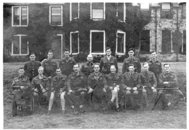 Lt. Col. Howard, Instructors, and staff 1942 at STC Lochailort
