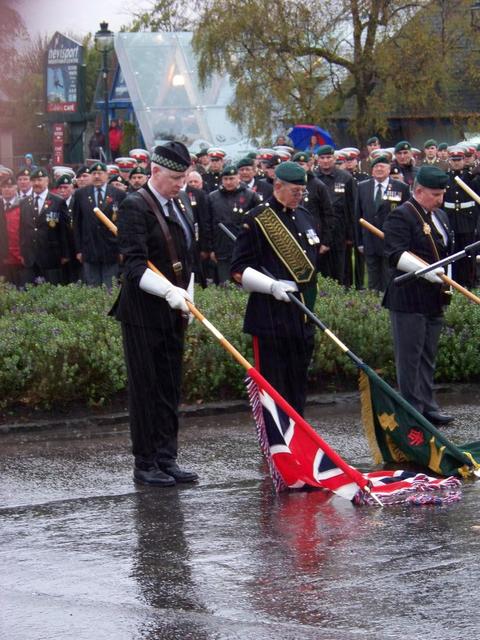 The Colour Party carry out The Dip as an Act of Homage.