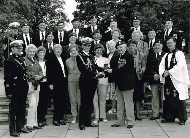 Presentation to George McLaren, 46RM Commando