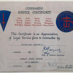 Commando Service Certificate for Rfn Maginnis Nos 12 & 6 Cdos.