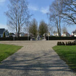 The approach to Nederweert Cemetery