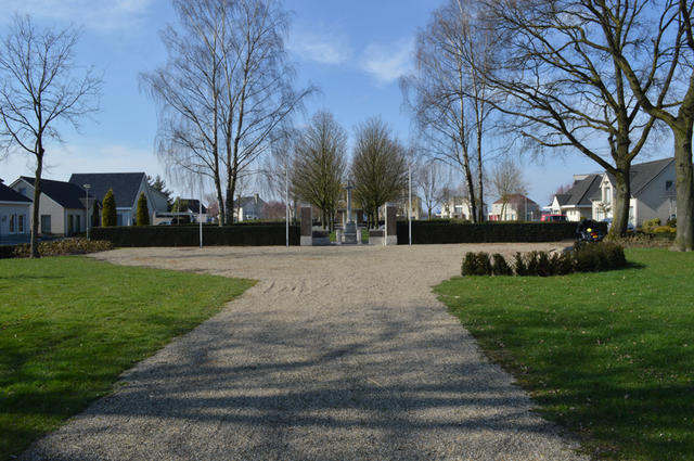 The approach to Nederweert Cemetery