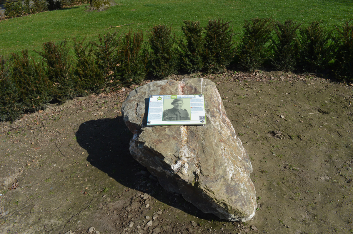 Liberation Route stone and plaque