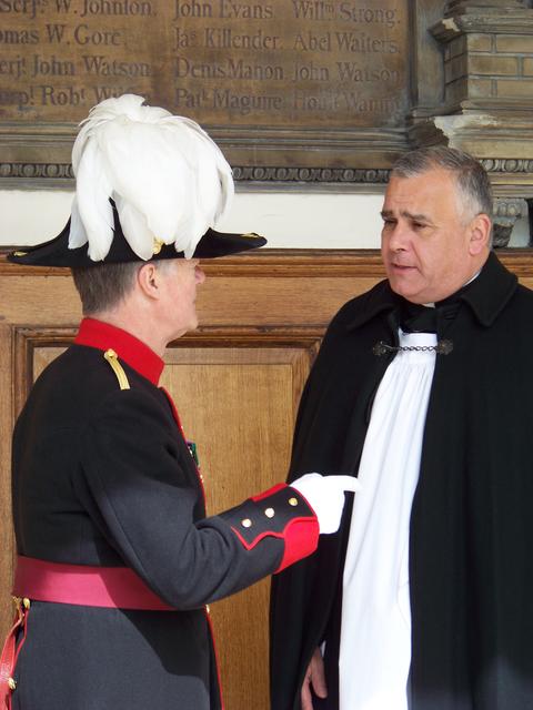 Captain of Invalids, Lt Col Rupert Lucas & Chaplain, The Reverend Steven Brookes