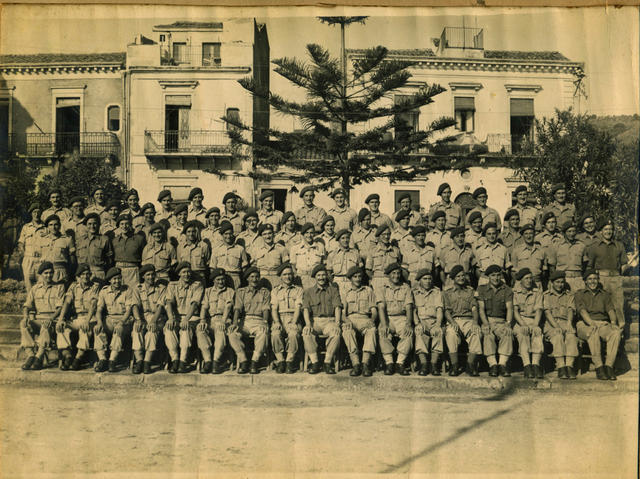 No 3 Commando HQ troop at Aci Castello, Sicily, 8th November 1943